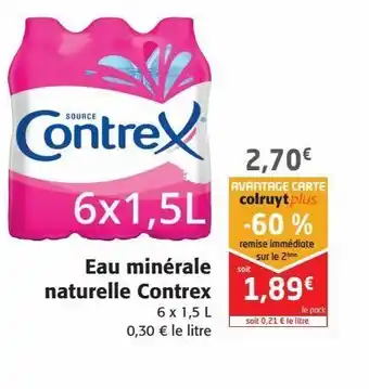 Colruyt Eau minérale naturelle contrex offre