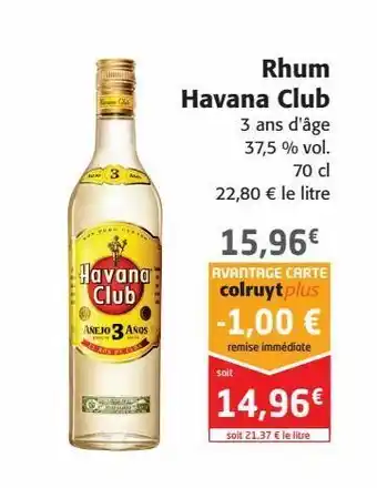 Colruyt Rhum havana club offre