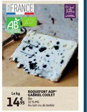 Auchan Direct Roquefort Aop Gabriel Coulet offre