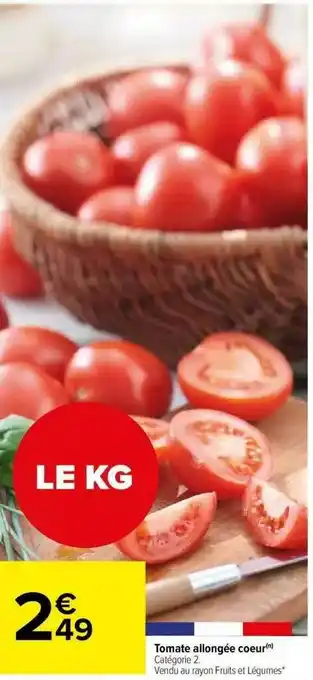Carrefour Market Tomate Allongée Cœur offre