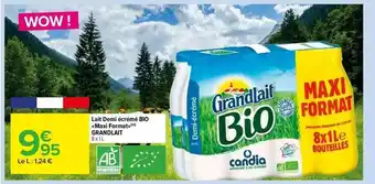 Carrefour Market Lait Demi écrémé Bio offre