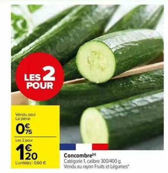 Carrefour Market Concombre offre