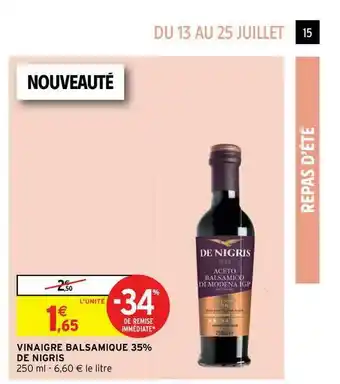 Intermarché Contact Vinaigre Balsamique 35% De Nigris offre