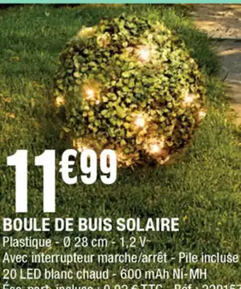 La Foir'Fouille Boule De Buis Solaire offre