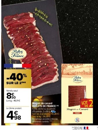 Carrefour Magret De Canard Reflets De France offre