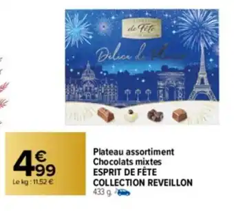 Carrefour Plateau Assortiment Chocolats Mixtes Esprit De Fete Collection Reveillon offre
