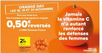 Carrefour Orange A Dessert offre