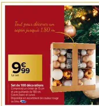 Carrefour Set De 100 Decorations offre