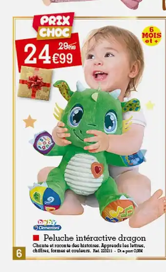 Peluche intéractive dragon