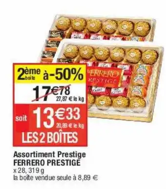 Cora x Carrefour Assortiment prestige ferrero offre
