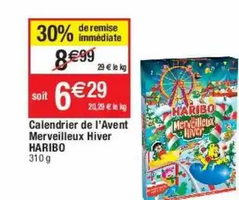 Cora x Carrefour Calendrier de l'avent merveilleux hiver haribo offre