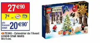 Cora x Carrefour 75340 - calendrier de l'avent lego star wars offre