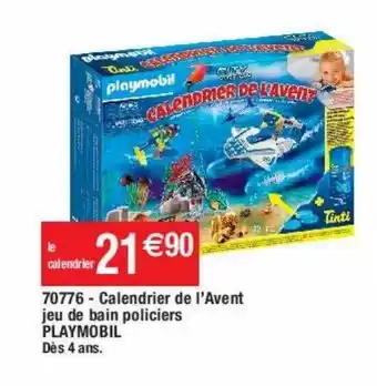 Cora x Carrefour 70756 - calendrier de l'avent jeu de bain policiers playmobil offre