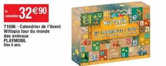 Cora x Carrefour 71006 - calendrier de l'avent wiltopia tour du monde des animaux playmobil offre