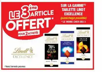 Cora x Carrefour Gamme tablette lindt excellence offre