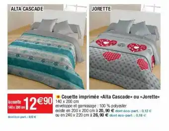Cora x Carrefour Couette imprimée offre