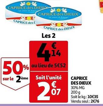 Auchan Caprice des dieux offre