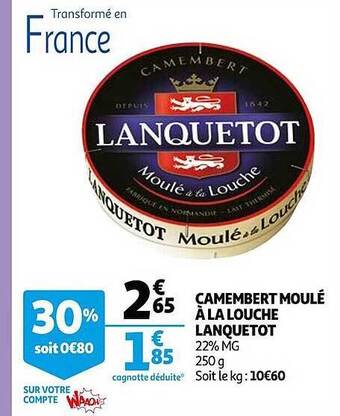 Camembert moulé à la louche lanquetot