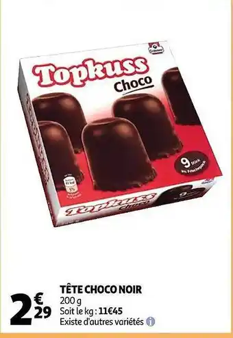 Auchan Tête choco noir offre