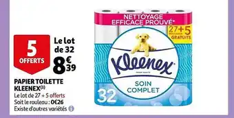 Auchan Papier toilette kleenex offre