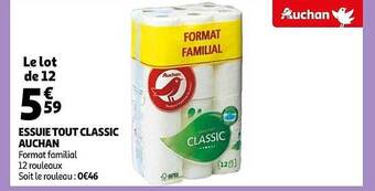 Auchan Essuie tout classic auchan offre