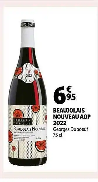 Auchan Beaujolais nouveau aop 2022 offre