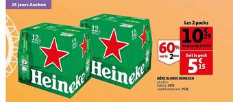 Auchan Bière blonde heineken offre