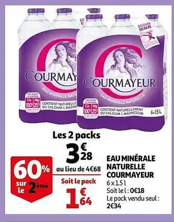 Auchan Eau minérale naturelle courmayeur offre
