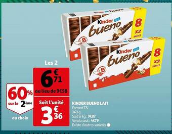 Auchan Kinder bueno lait offre