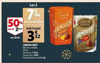 Auchan Lindor lindt offre