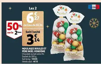 Auchan Moulages boules et père noël vendôme offre