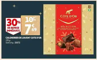 Auchan Calendrier de l'avent cote d'or offre