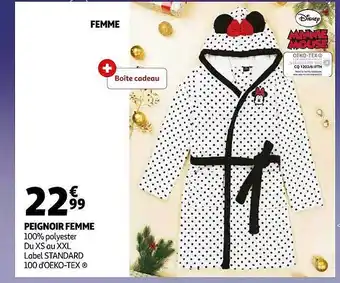 Promo Peignoir femme disney mini mouse chez Auchan