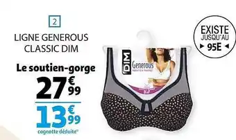 Auchan Ligne generous classic dim soutien-gorge offre