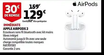 Auchan Apple airpods 2 offre