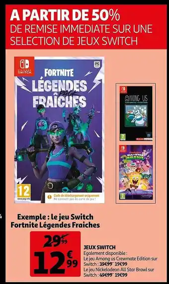 Auchan Jeux nintendo switch offre