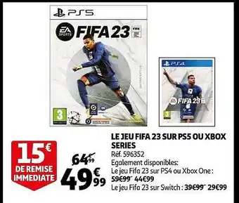 Jeux fifa 23 sur ps5 ou xbox series