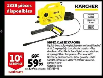 Auchan Nhp k2 classic kärcher offre