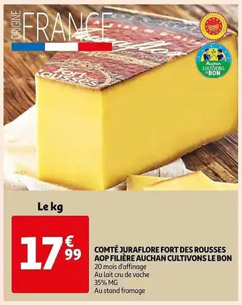 Auchan Comté juraflore fort des rousses aop filière auchan cultivons le bon offre