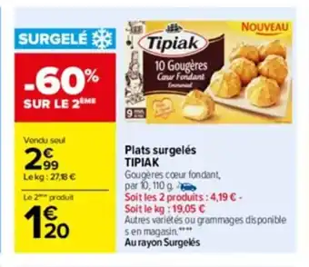 Carrefour Plats Surgekes Tipiak offre