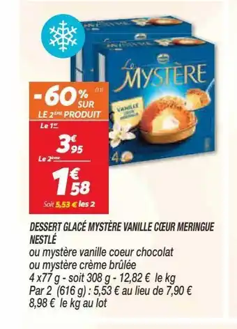 Netto Dessert glacé mystere vanille coeur meringue nestlé offre