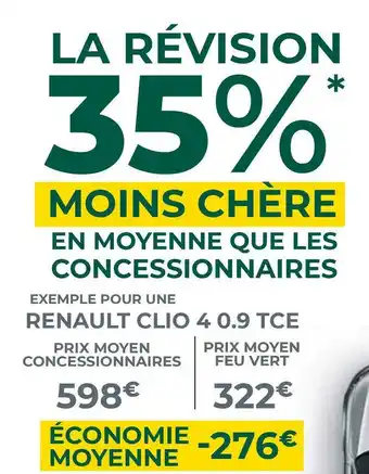 La révision 35% moins chère en moyenne que les concessionnaires