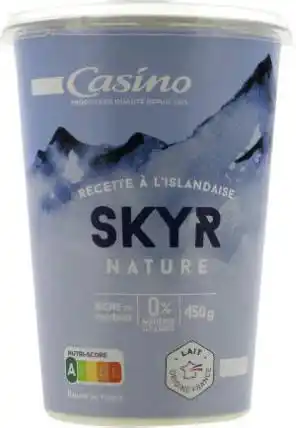 Géant Casino Skyr Nature Recette à l'Islandaise offre
