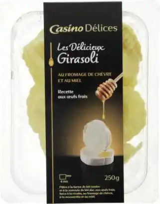 Géant Casino Les Délicieux Girasoli au fromage de chèvre et au miel offre