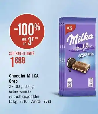 Géant Casino Chocolat Oreo offre
