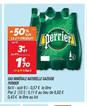 Netto Eau minerale naturelle gazeuse perrier offre