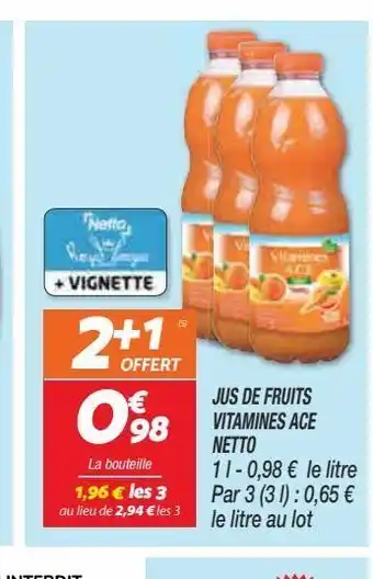 Jus de fruits vitamines ace netto