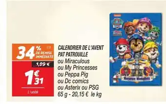 Netto Calendrier de l'avent pat patrouille offre