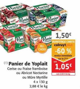 Colruyt Panier de yoplait offre