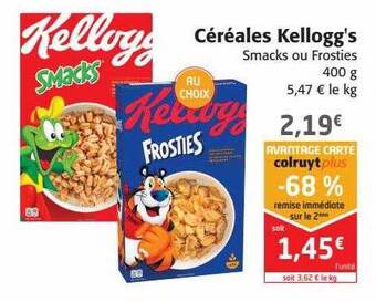 Colruyt Céréales kellogg's offre
